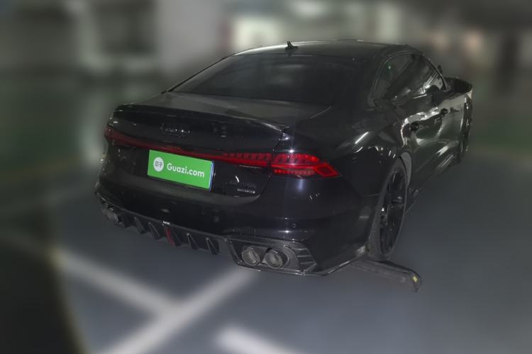 Used Audi A7L 2024 45 TFSI quattro S-line Black Warrior Edition Rear Right 45 Deg