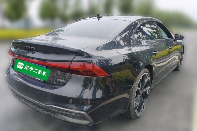 Used Audi A7L 2024 45 TFSI quattro Black Warrior Edition Rear Right 45 Deg