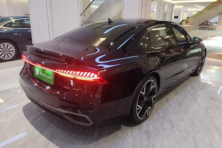 Used Audi A7L 2024 45 TFSI quattro Black Warrior Edition Rear Right 45 Deg