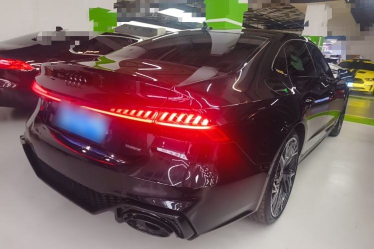 Used Audi A7L 2024 45 TFSI quattro Black Warrior Edition Rear Right 45 Deg
