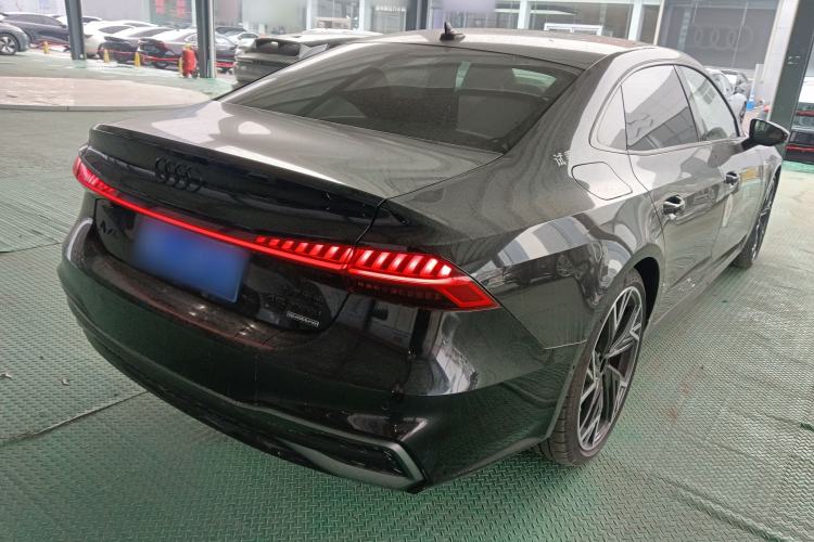 Used Audi A7L 2024 45 TFSI quattro Black Warrior Edition Rear Right 45 Deg