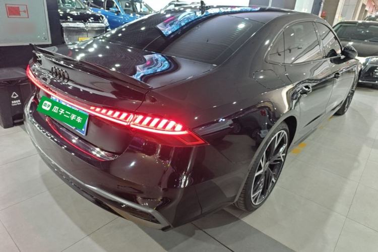 Used Audi A7L 2024 45 TFSI quattro Black Warrior Edition Rear Right 45 Deg
