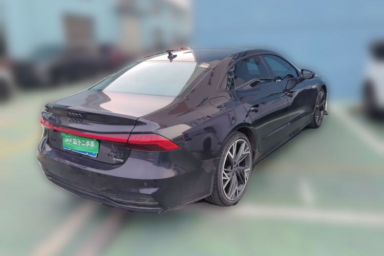 Used Audi A7L 2024 45 TFSI quattro S-line Black Warrior Edition Rear Right 45 Deg