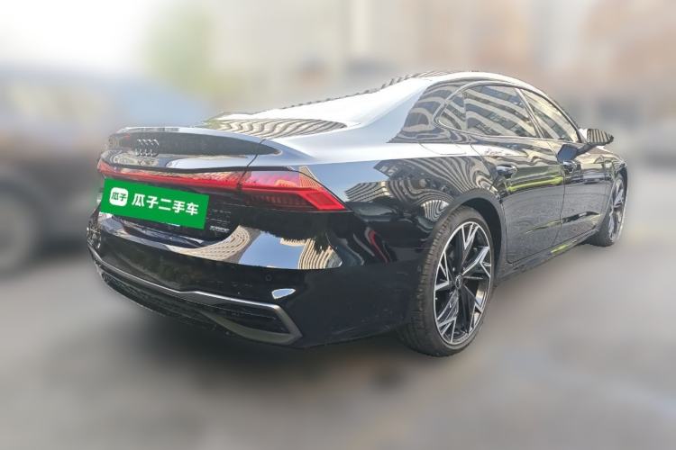 Used Audi A7L 2024 45 TFSI quattro Black Warrior Edition Rear Right 45 Deg