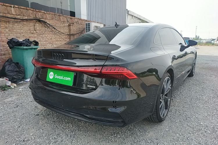 Used Audi A7L 2024 45 TFSI quattro S-line Black Warrior Edition Rear Right 45 Deg