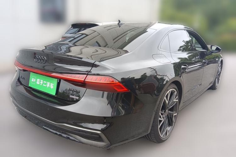 Used Audi A7L 2024 45 TFSI quattro Black Warrior Edition Rear Right 45 Deg