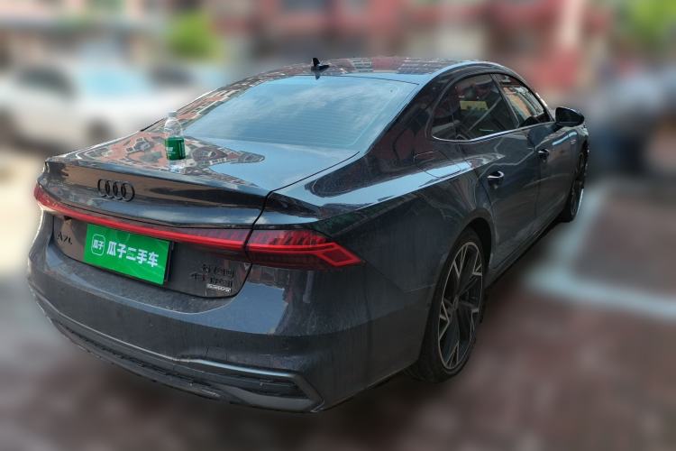 Used Audi A7L 2024 45 TFSI quattro Black Warrior Edition Rear Right 45 Deg
