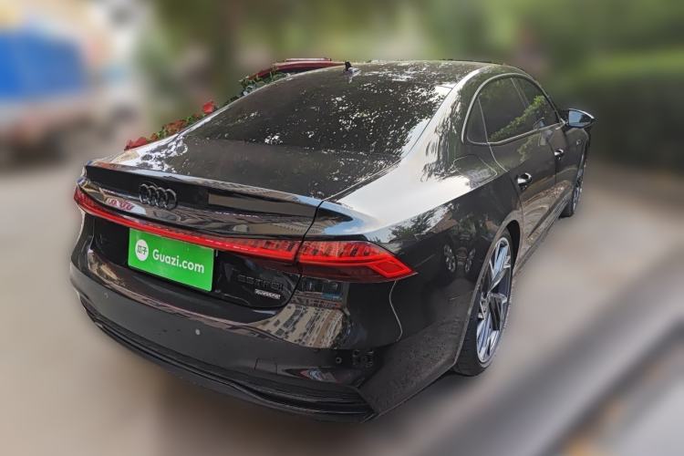 Used Audi A7L 2024 45 TFSI quattro S-line Black Warrior Edition Rear Right 45 Deg