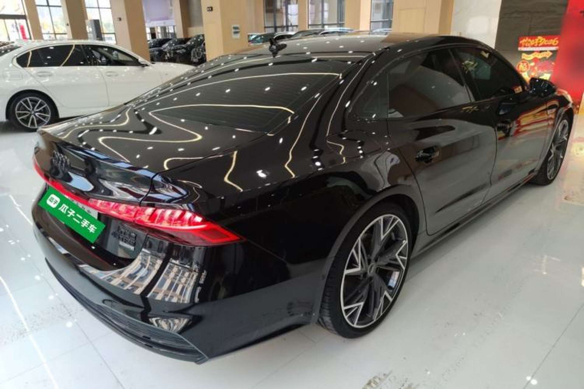 Used Audi A7L 2024 45 TFSI quattro S-line Black Warrior Edition Rear Right 45 Deg
