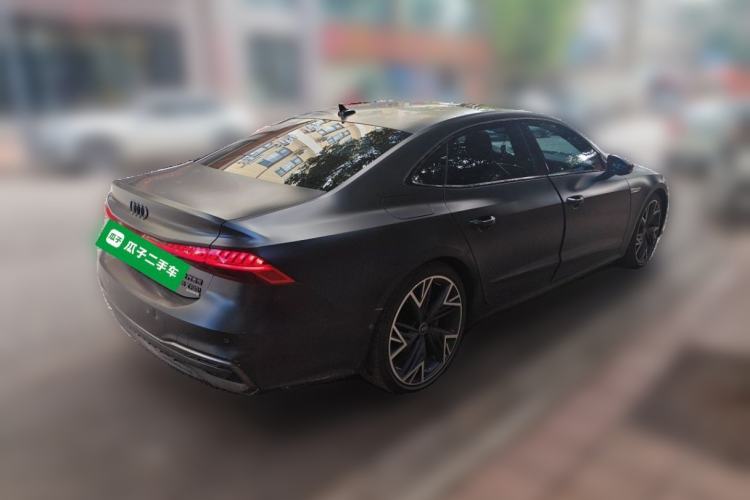 Used Audi A7L 2024 45 TFSI quattro Black Warrior Edition Rear Right 45 Deg