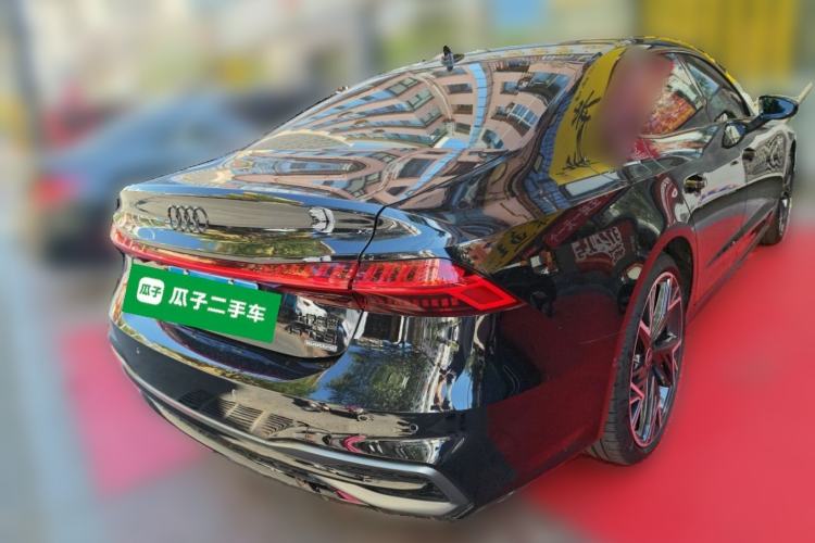 Used Audi A7L 2024 45 TFSI quattro Black Warrior Edition Rear Right 45 Deg