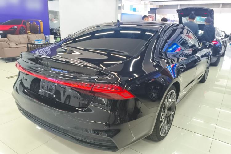 Used Audi A7L 2024 45 TFSI quattro S-line Black Warrior Edition Rear Right 45 Deg