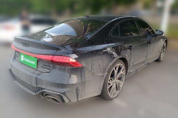 Used Audi A7L 2024 45 TFSI quattro Black Warrior Edition Rear Right 45 Deg