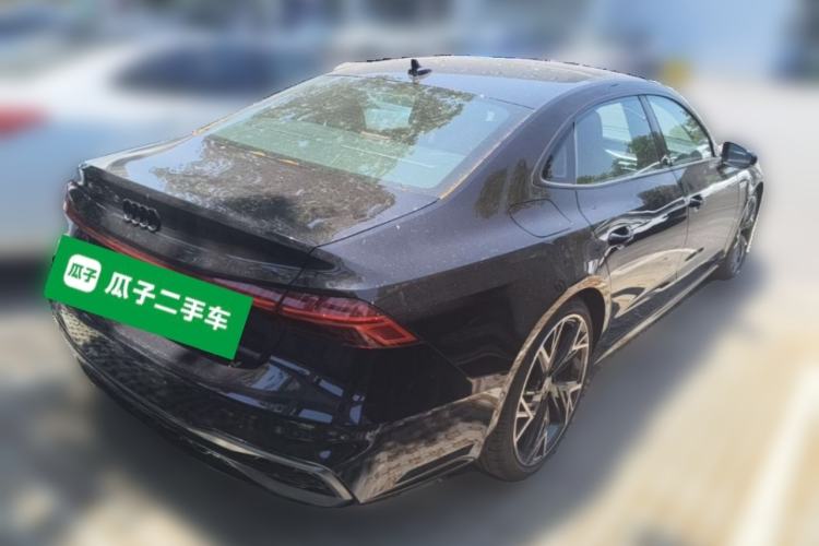 Used Audi A7L 2024 45 TFSI quattro Black Warrior Edition Rear Right 45 Deg