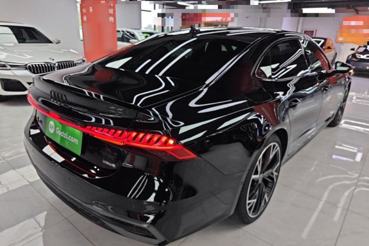 Used Audi A7L 2024 45 TFSI quattro Black Warrior Edition Rear Right 45 Deg