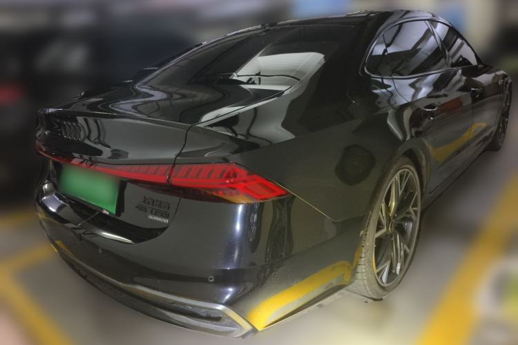 Used Audi A7L 2024 45 TFSI quattro S-line Black Warrior Edition Rear Right 45 Deg