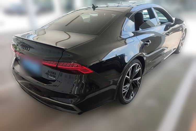 Used Audi A7L 2024 45 TFSI quattro S-line Black Warrior Edition Rear Right 45 Deg