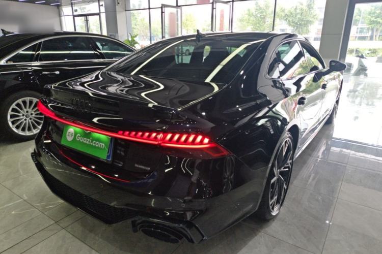 Used Audi A7L 2024 45 TFSI quattro Black Warrior Edition Rear Right 45 Deg