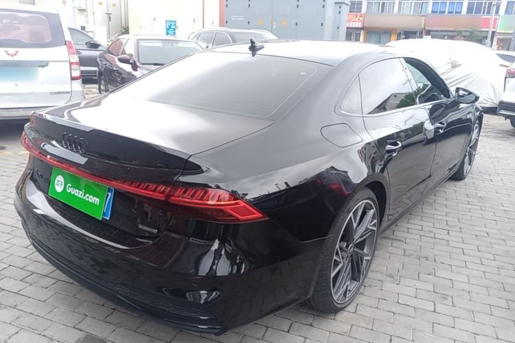 Used Audi A7L 2024 45 TFSI quattro S-line Black Warrior Edition Rear Right 45 Deg