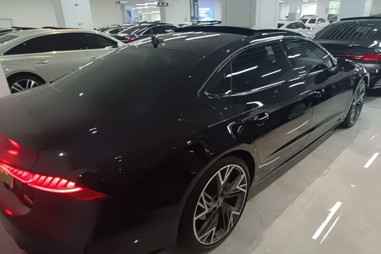 Used Audi A7L 2024 45 TFSI quattro S-line Black Warrior Edition Rear Right 45 Deg