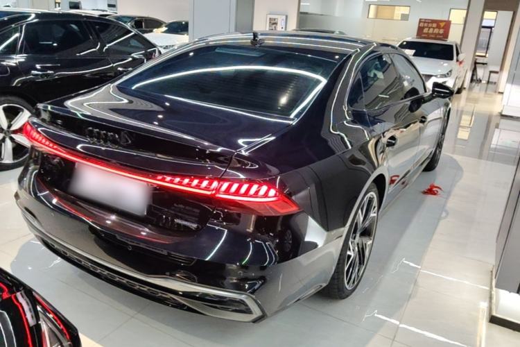 Used Audi A7L 2024 45 TFSI quattro Black Warrior Edition Rear Right 45 Deg