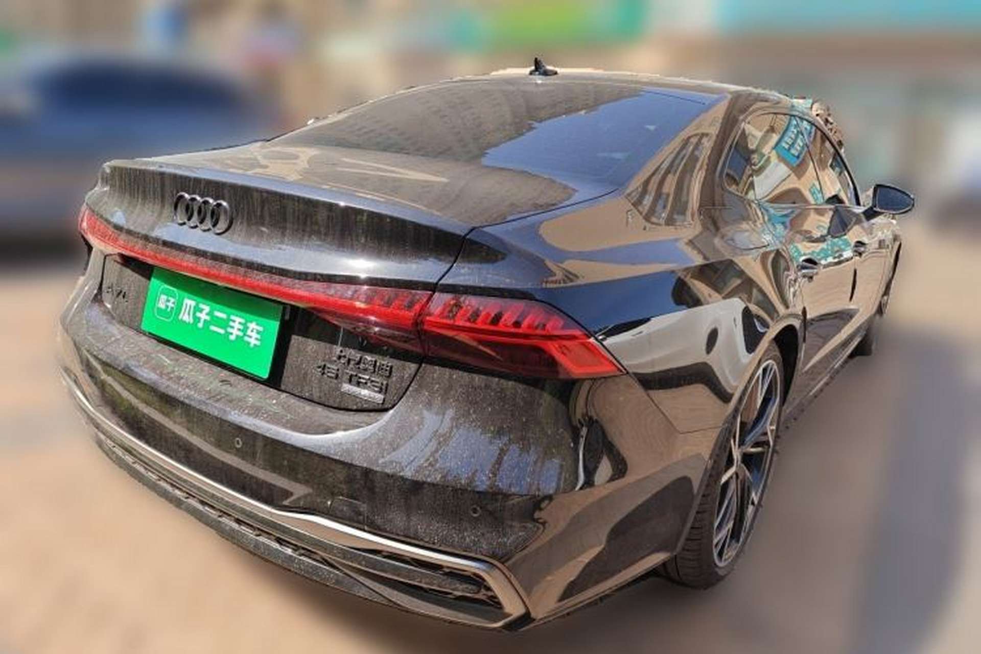 Used Audi A7L 2024 45 TFSI quattro Black Warrior Edition Rear Right 45 Deg