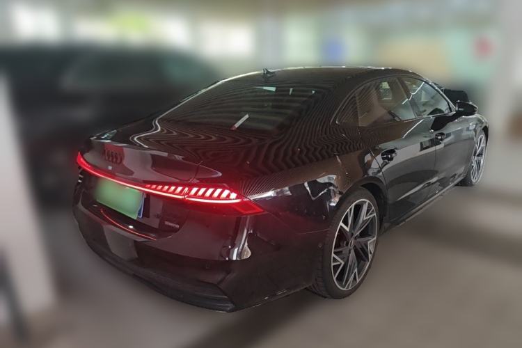 Used Audi A7L 2024 45 TFSI quattro S-line Black Warrior Edition Rear Right 45 Deg