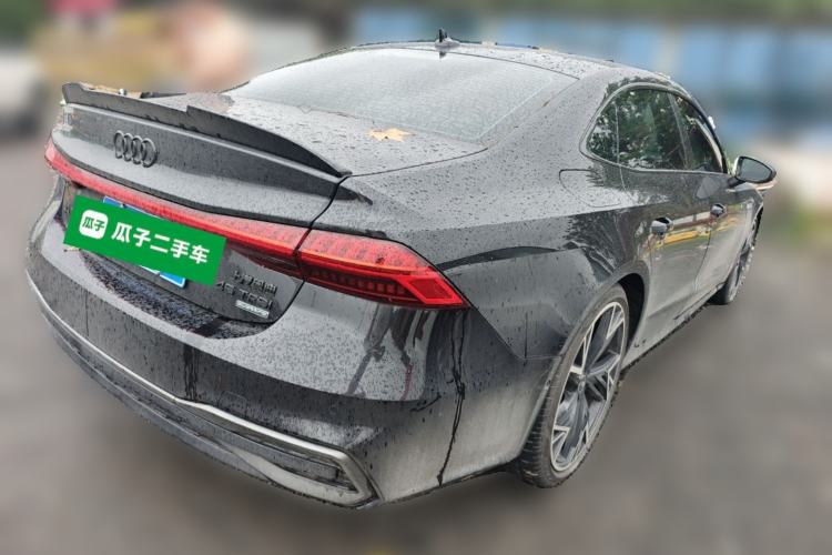 Used Audi A7L 2024 45 TFSI quattro Black Warrior Edition Rear Right 45 Deg