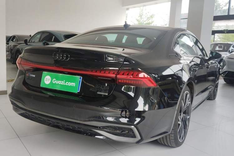 Used Audi A7L 2024 45 TFSI quattro Black Warrior Edition Rear Right 45 Deg
