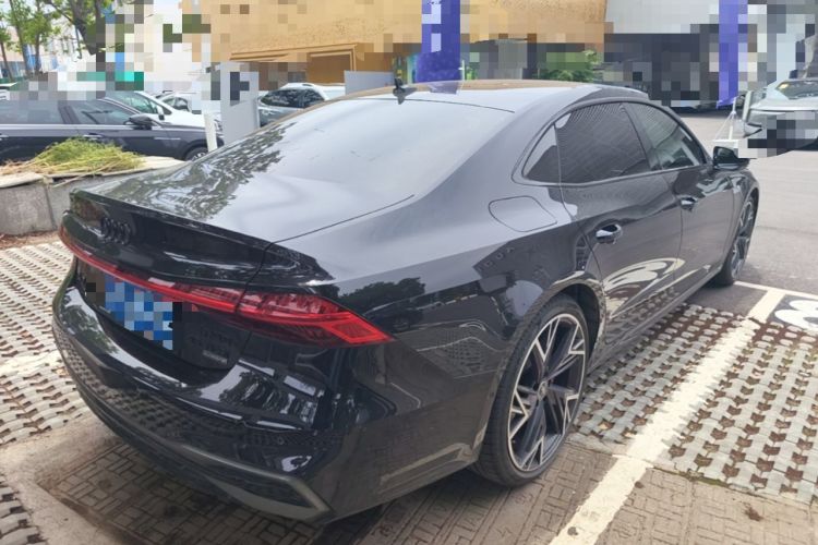 Used Audi A7L 2024 45 TFSI quattro Black Warrior Edition Rear Right 45 Deg