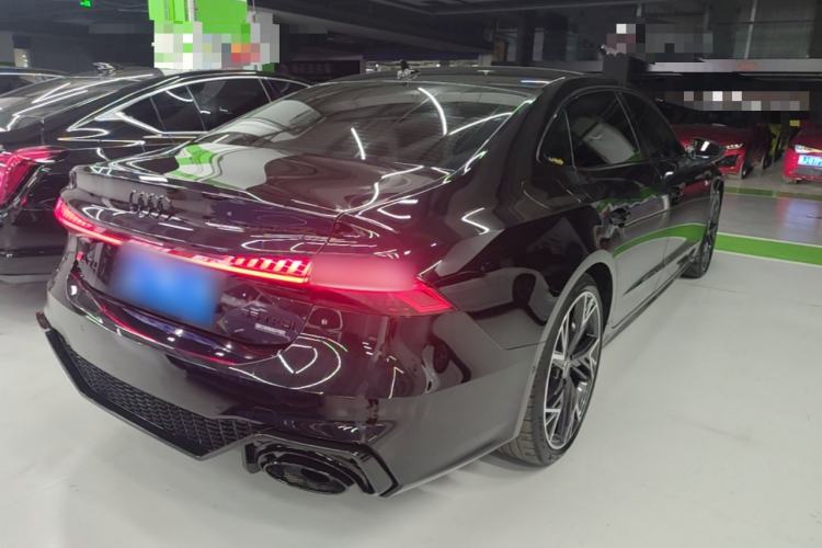 Used Audi A7L 2024 45 TFSI quattro Black Warrior Edition Rear Right 45 Deg