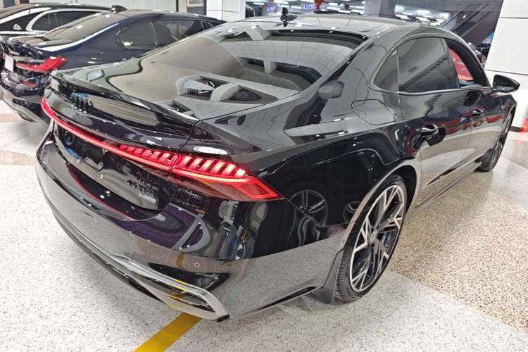 Used Audi A7L 2024 45 TFSI quattro Black Warrior Edition Rear Right 45 Deg