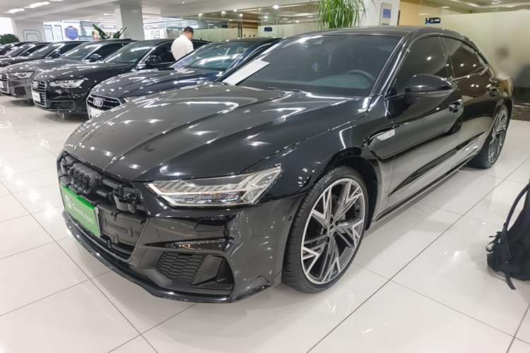 Audi A7L 2024 45 TFSI quattro S-line Black Warrior Edition с пробегом Guazi used car, China used car export, Used car for sale, Used cars, Cheapest cars for sale