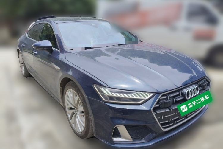 Used Audi A7L 2024 45TFSI S-line Dream-Building Edition Flow Crystal Package Front Right 45 Deg