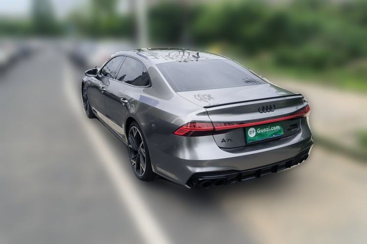 Used Audi A7L 2024 45 TFSI quattro Black Warrior Edition Rear Left 45 Deg
