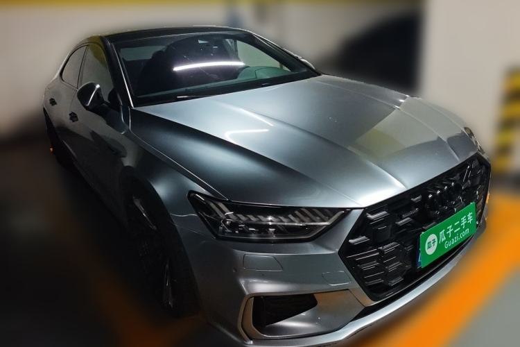 Used Audi A7L 2024 45 TFSI quattro S-line Black Warrior Edition Front Right 45 Deg