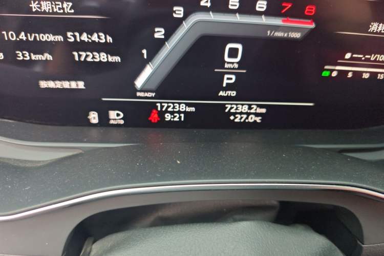 Used Audi A7L 2024 45 TFSI quattro Black Warrior Edition Odometer Close Up
