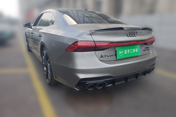 Used Audi A7L 2024 45 TFSI quattro Black Warrior Edition Rear Left 45 Deg