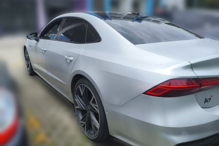 Used Audi A7L 2024 45 TFSI quattro S-line Black Warrior Edition Rear Left 45 Deg