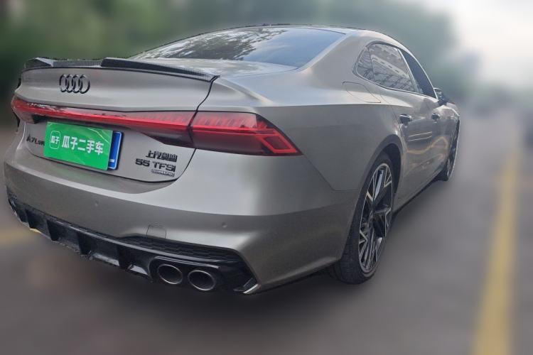 Used Audi A7L 2024 45 TFSI quattro Black Warrior Edition Rear Right 45 Deg