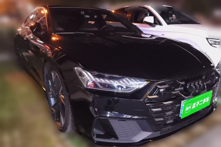 Used Audi A7L 2024 45 TFSI quattro S-line Black Warrior Edition Front Right 45 Deg