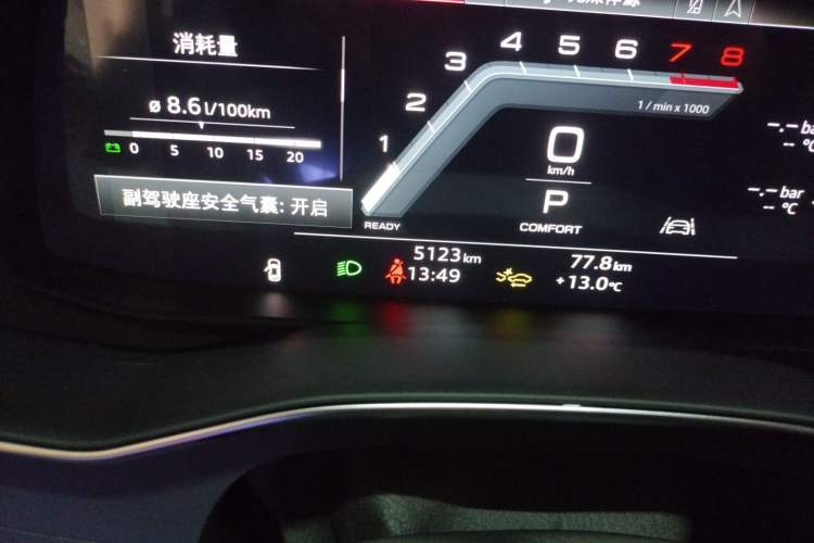 Used Audi A7L 2025 45 TFSI Luxury Edition Odometer Close Up