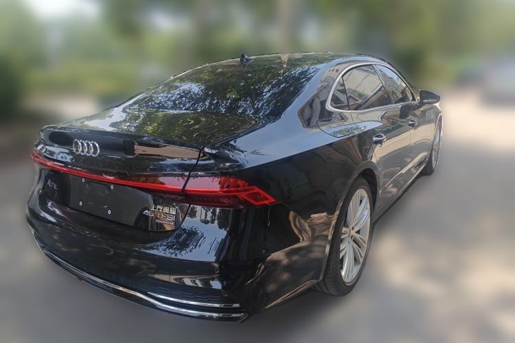 Used Audi A7L 2025 45 TFSI quattro Black Warrior Edition Rear Right 45 Deg