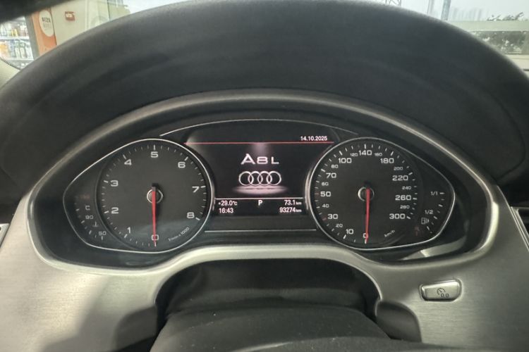 Used Audi A8 2014 A8L 45 TFSI quattro Comfort model Odometer Close Up