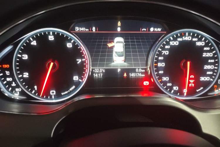 Used Audi A8 2011 A8L W12 6.3 FSI quattro Odometer Close Up