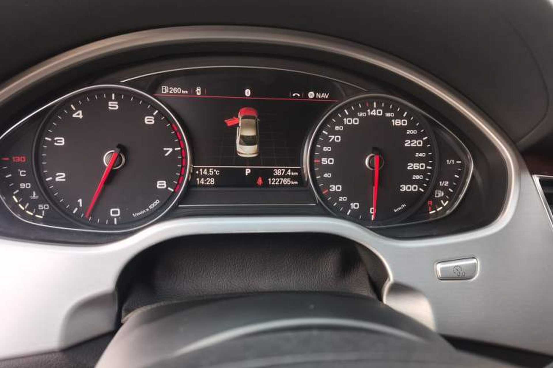 Used Audi A8 2012 A8L 45 TFSI quattro Luxury Model Odometer Close Up