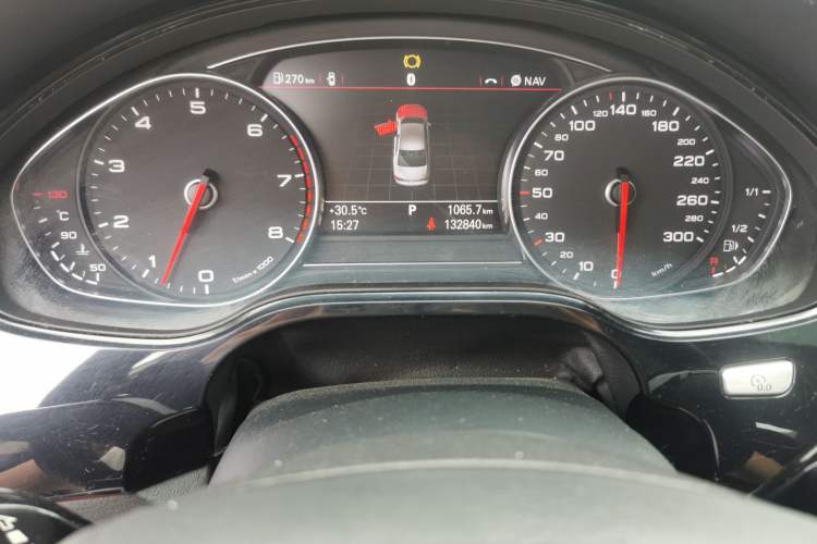 Used Audi A8 2012 A8L 45 TFSI quattro Luxury Model Odometer Close Up