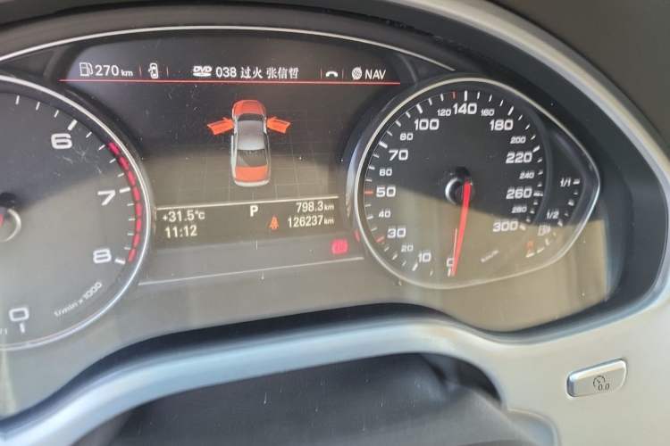 Used Audi A8 2012 A8L 45 TFSI quattro Luxury Model Odometer Close Up