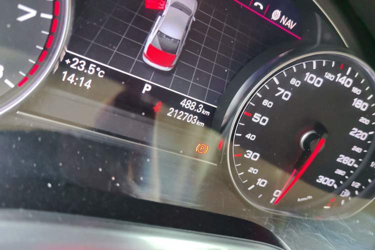 Used Audi A8 2012 A8L 45 TFSI quattro Luxury Model Odometer Close Up