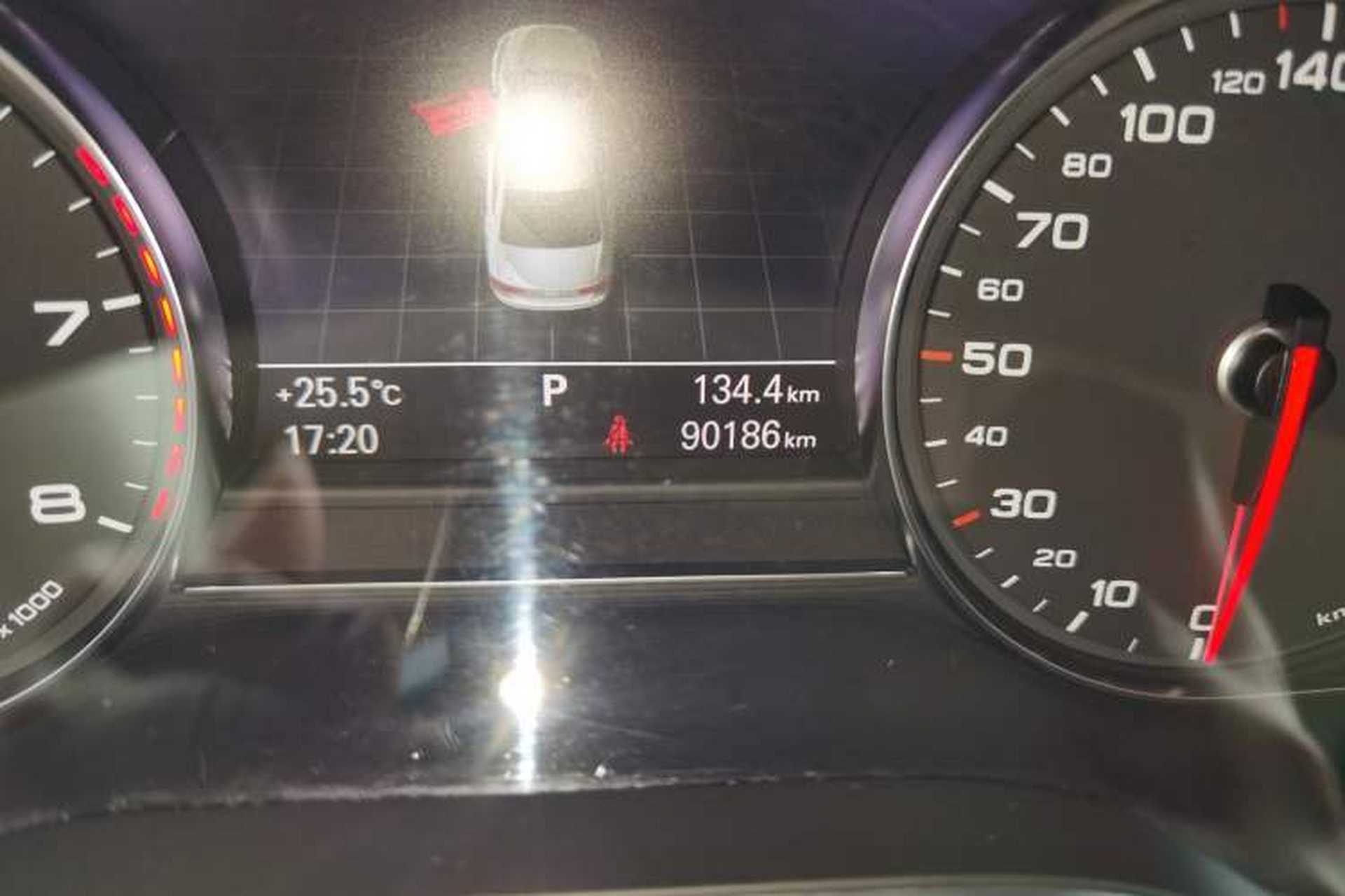 Used Audi A8 2012 A8L 45 TFSI quattro Luxury Model Odometer Close Up